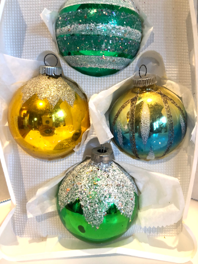 Vintage Shiny Brite Christmas Ornaments