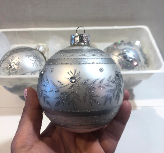 Silver Christmas Ornaments
