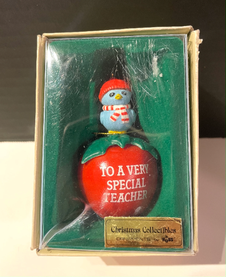 Vintage Russ Very Special Teacher Christmas Ornament