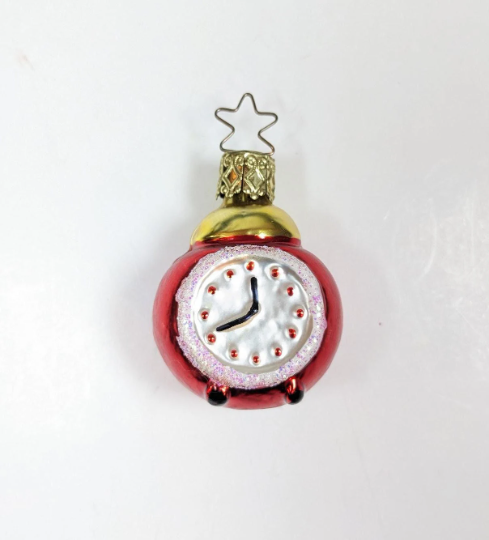 Alarm Clock Inge Glass Old World Christmas Ornament