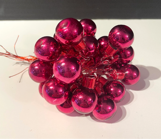 Hot Pink Christmas Ornament Picks