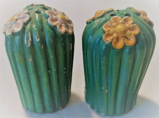 Vintage Cactus Salt and Pepper Shakers