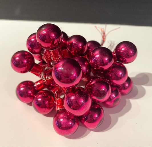 Hot Pink Christmas Ornament Picks