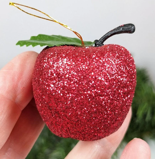 Vintage Strawberry and Red Apple Ornaments