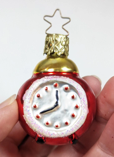 Alarm Clock Inge Glass Old World Christmas Ornament