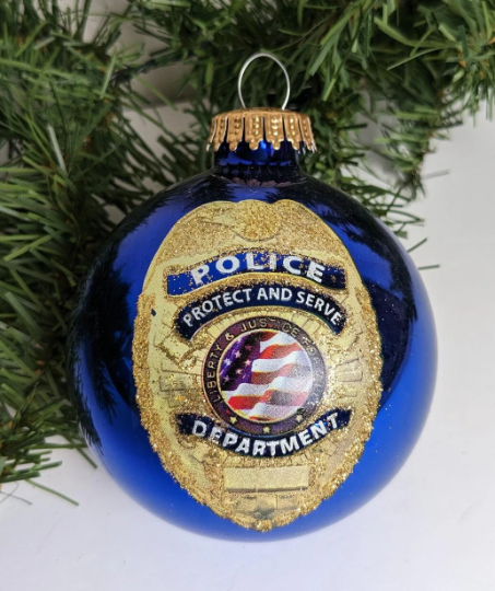 Police Badge Christmas Ornament