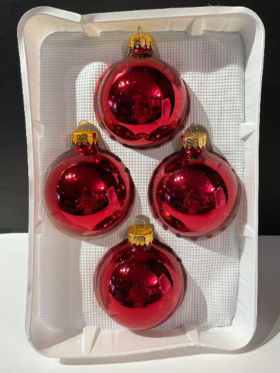 Vintage Red Christmas Ornaments