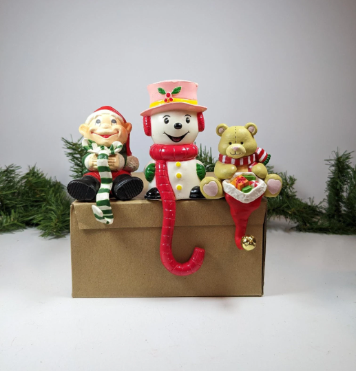 Vintage Plastic Christmas Stocking Hanger