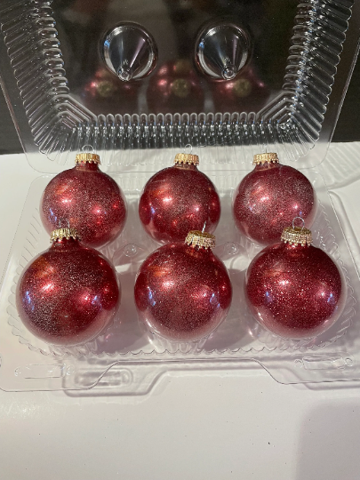 Vintage Krebs Red Christmas Ornaments