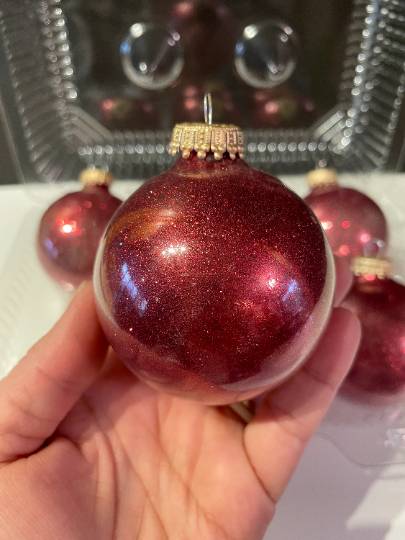 Vintage Krebs Red Christmas Ornaments