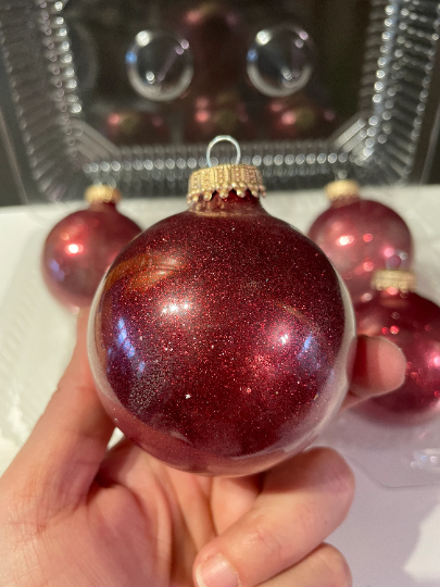 Vintage Krebs Red Christmas Ornaments