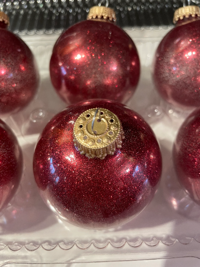 Vintage Krebs Red Christmas Ornaments