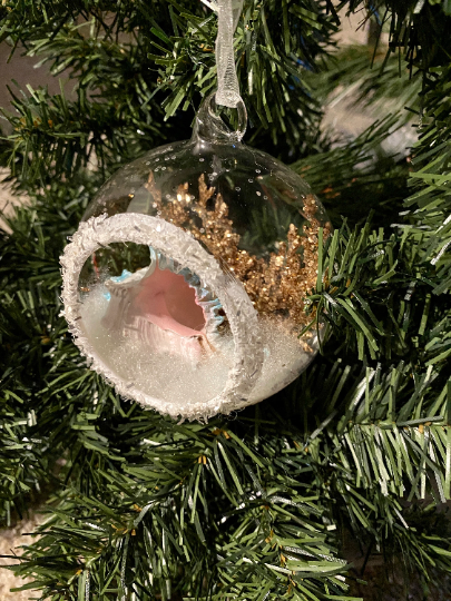 Ocean Snow Globe Christmas Ornament