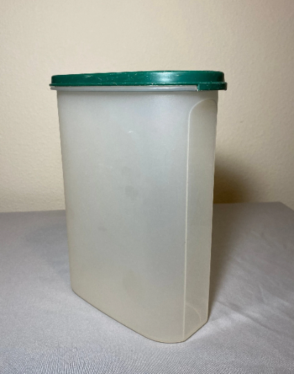 Vintage Tupperware 2.3L Pitcher Container with Emerald Green Lid