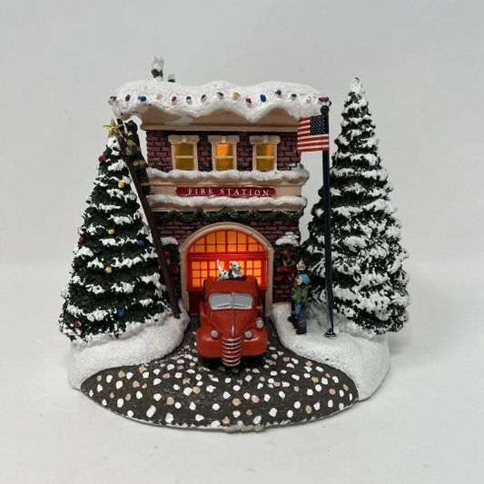 Festive Fire Station - Thomas Kinkade Keepsake 2019