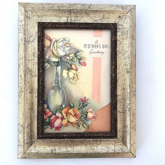 Vintage Framed 1900s Mother's Day Card