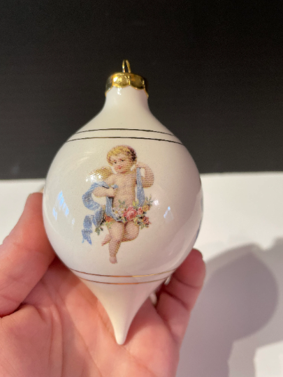 Vintage Bone China Angel Cherub Ornaments