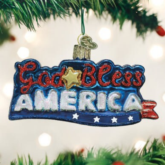 God Bless America Old World Christmas Ornament