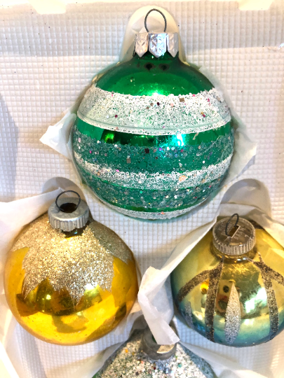 Vintage Shiny Brite Christmas Ornaments