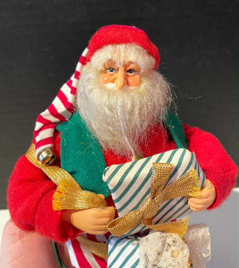 Vintage Animated 1995 Santa Christmas Ornament