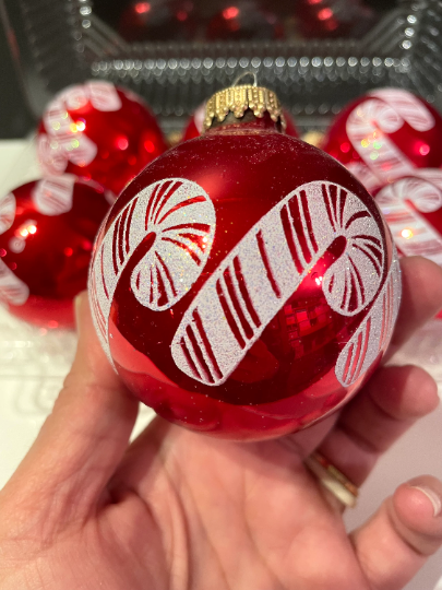 Vintage Krebs Candy Cane Christmas Ornaments