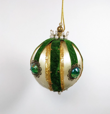 Vintage Beaded Pushpin Christmas Ornament
