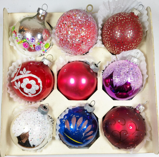 Vintage Shiny Brite Christmas Ornaments