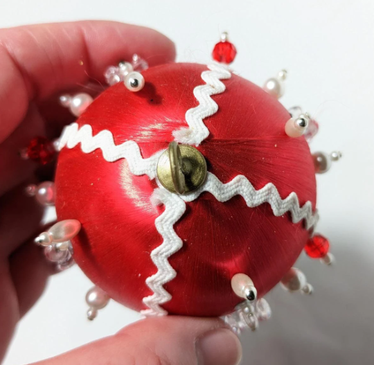 Vintage Beaded Pushpin Christmas Ornaments