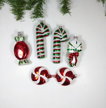 Vintage Candy Christmas Ornaments