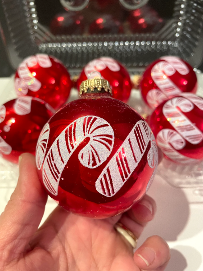 Vintage Krebs Candy Cane Christmas Ornaments