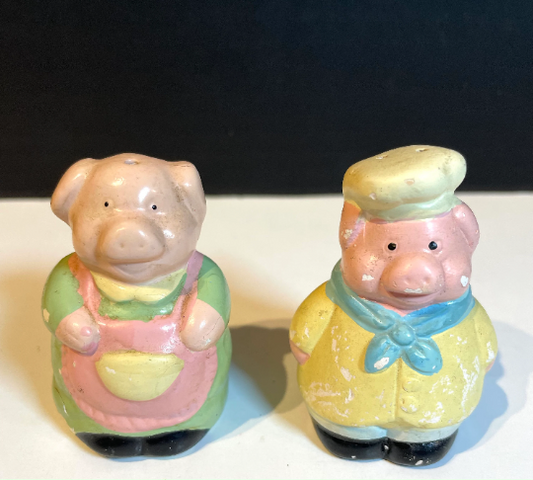 Vintage Pig Salt and Pepper Shaker Set