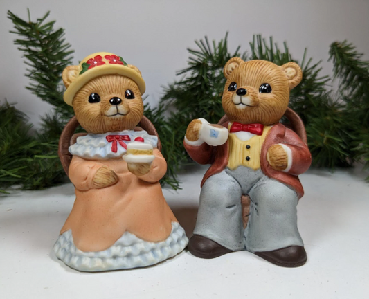 Vintage Homco Teatime Bears