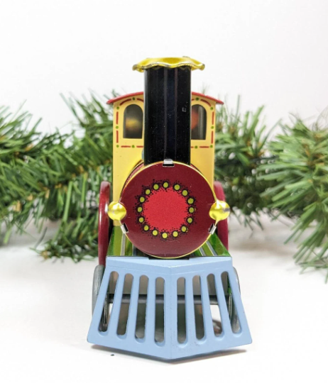 Vintage Tin Locomotive 1986 Christmas Ornament