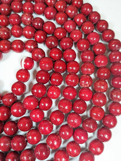 Vintage Wooden Red Bead Christmas Garland