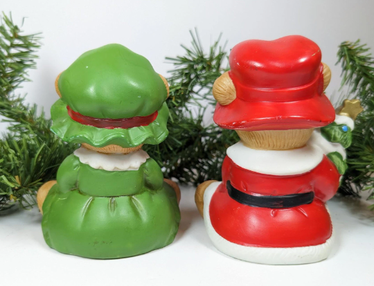 Vintage Homco Holiday Bears Christmas Figurines