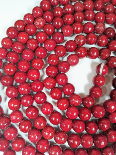 Vintage Wooden Red Bead Christmas Garland