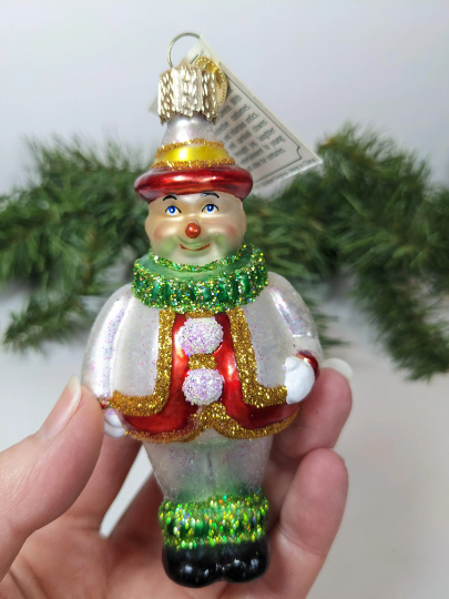 Jolly Clown Retired Old World Christmas Ornament