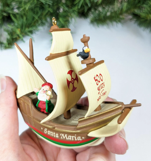 Vintage 1992 Hallmark Santa Maria Ornament