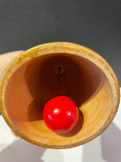 Vintage Wooden Santa Christmas Bells