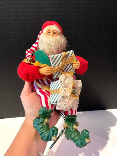 Vintage Animated 1995 Santa Christmas Ornament