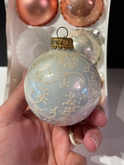 Vintage Krebs Coral Christmas Ornaments