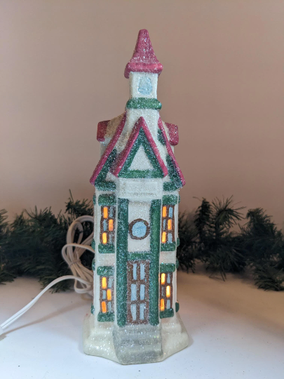 Victorian Christmas Village Lighted House