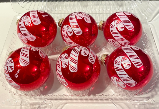 Vintage Krebs Candy Cane Christmas Ornaments