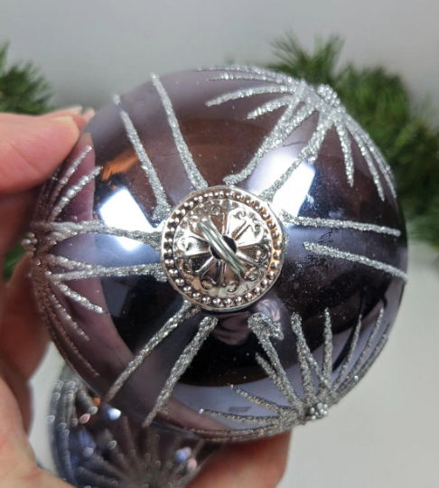 Large Icy Blue Teardrop Christmas Ornaments