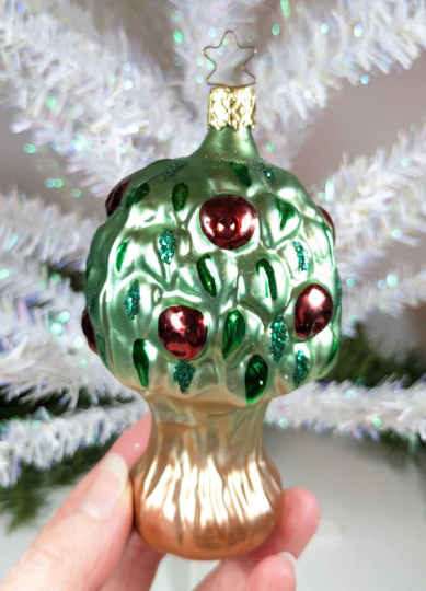 Vintage Inge Glas Apple Tree Christmas Ornament