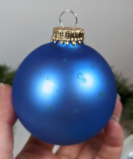 Vintage Krebs Blue Christmas Ornaments