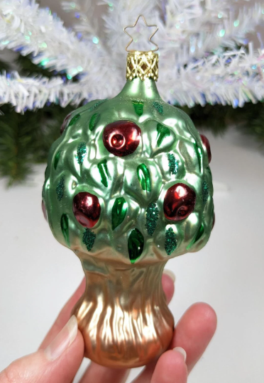 Vintage Inge Glas Apple Tree Christmas Ornament