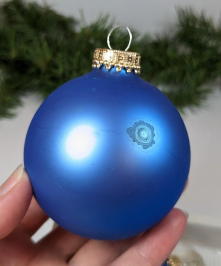 Vintage Krebs Blue Christmas Ornaments