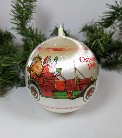 Vintage 1985 Santa Claus Model T Satin Ornament