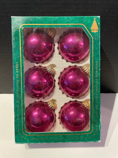 Vintage Krebs Purple Christmas Ornaments